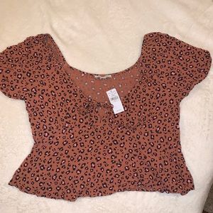 Cheetah print blouse
